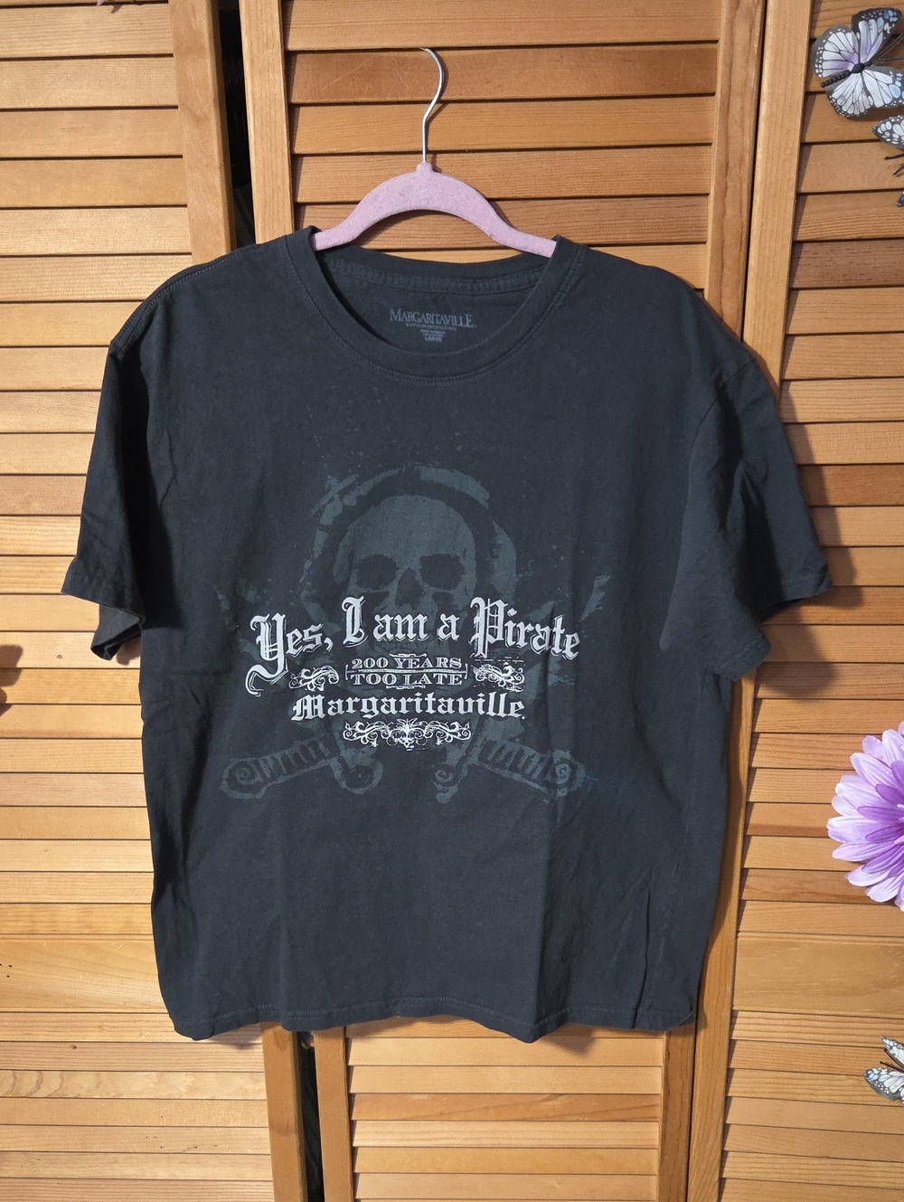 Margaritaville Black 'Yes, I am a Pirate' Graphic Tee